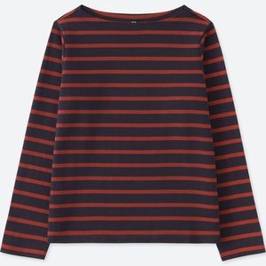Uniqlo striped boatneck long-sleeve